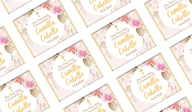 Pretty Roses First Holy Communion Mini Chocolates