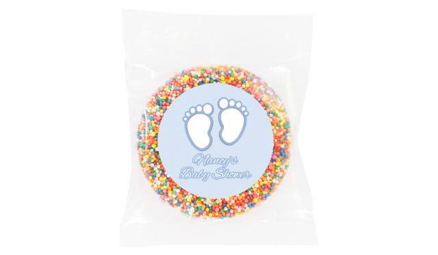 Baby Feet In Blue Baby Shower Giant Chocolate Freckle