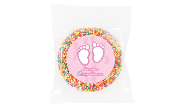 Baby Feet In Pink Baby Shower Giant Chocolate Freckle