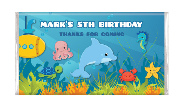 Under The Sea Personalised Chocolate Bar