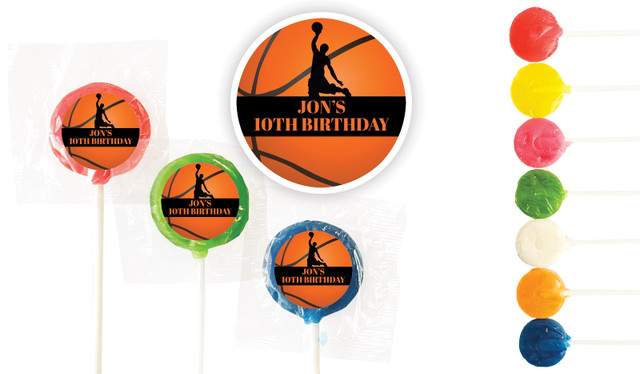 Basketball Birthday Custom 3cm Mini Lollipops