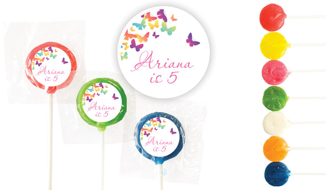 Butterflies Birthday Custom 3cm Mini Lollipops