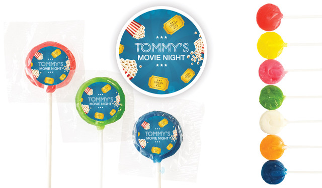 Movie Night Birthday Custom 3cm Mini Lollipops