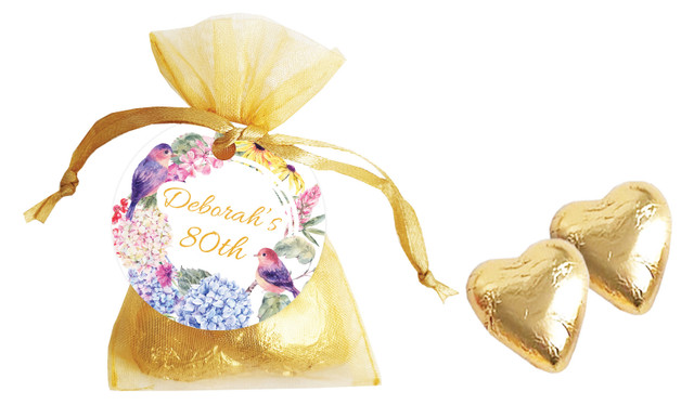 Spring Life Personalised Organza Bag In Gold