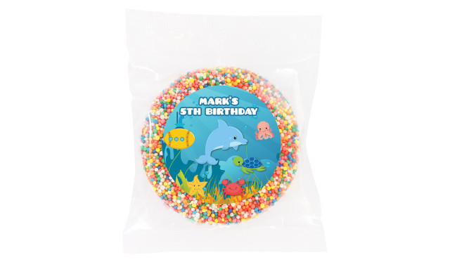 Under The Sea Personalised Birthday Chocolate Freckle