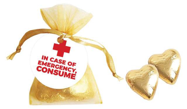 Emergency Consume International Nurses Day Personalised Organza Bag In Gold