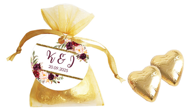 Masala Corners Wedding Personalised Organza Bag