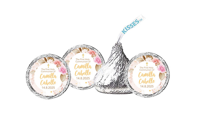 Pretty Roses First Holy Communion Hersheys Kisses