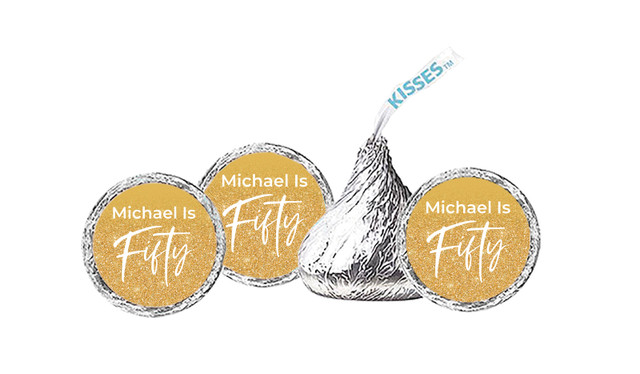 50th Birthday Personalised Hersheys Kisses