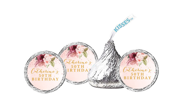 Glitter Balloon Personalised Hersheys Kisses