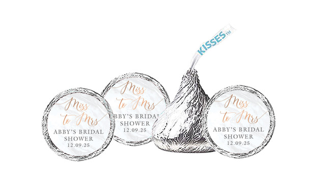 Miss to Mrs Bridal Shower Personalised Hersheys Kisses