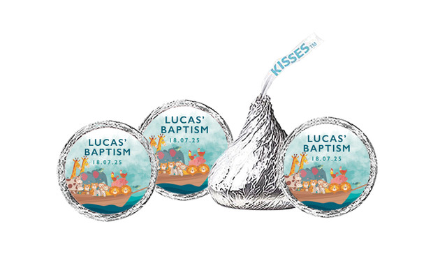 Noahs Ark Christening Personalised Hersheys Kisses