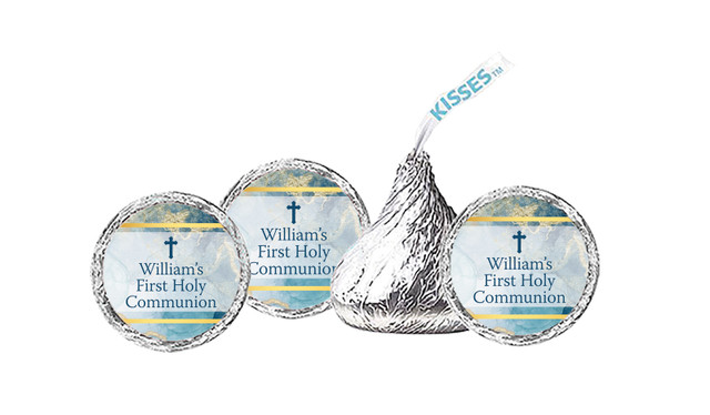 Abstract Background Communion Personalised Hersheys Kisses
