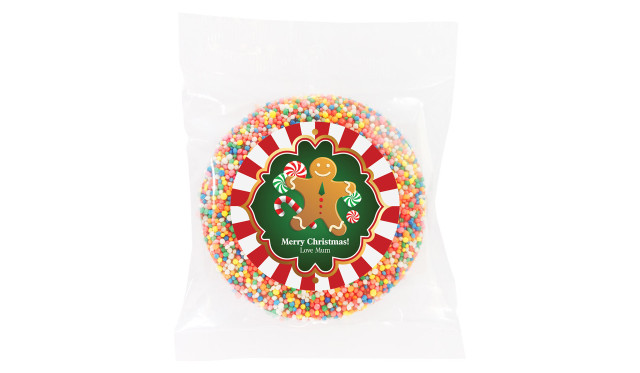 Gingerbread Man Personalised Chocolate Freckle