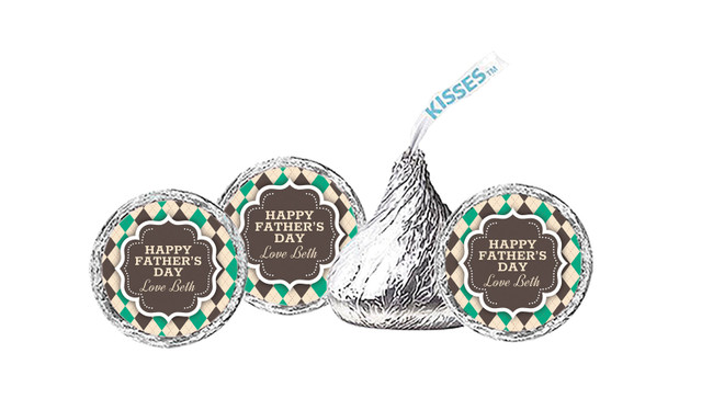 Argyle Fathers Day Personalised Hersheys Kisses