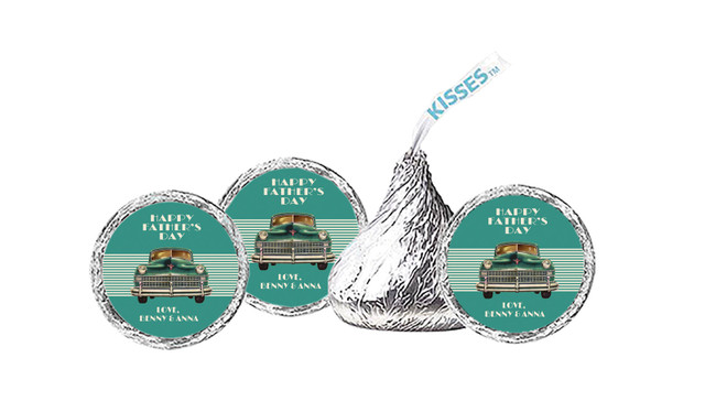 Old Cadillac Fathers Day Personalised Hersheys Kisses