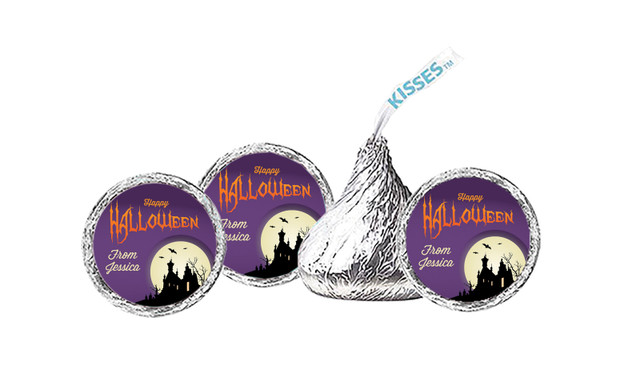 Creepy House Halloween Personalised Hersheys Kisses