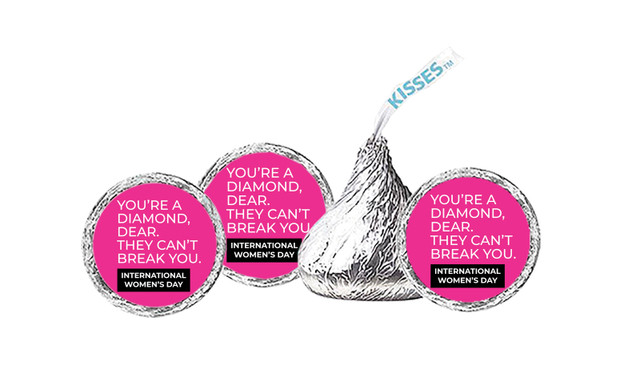 Diamond International Womens Day Personalised Hersheys Kisses