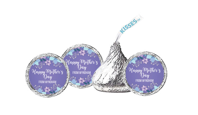 Dusk Flowers Mothers Day Personalised Hersheys Kisses