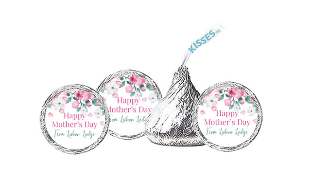 Falling Petals Mothers Day Personalised Hersheys Kisses