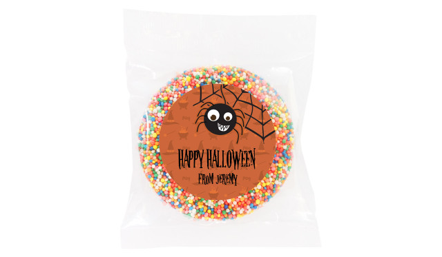 Spider Personalised Halloween Chocolate Freckle
