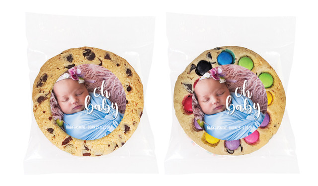 Oh Baby Birth Announcement Personalised Cookie