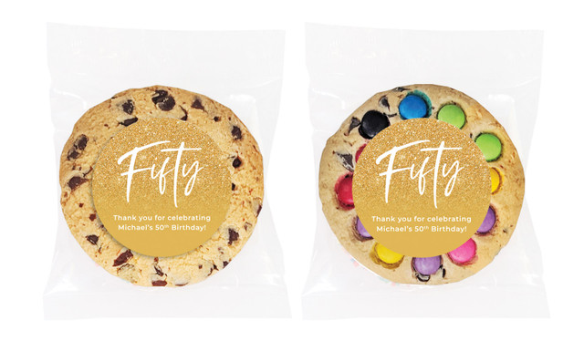 50th Birthday Personalised Cookie
