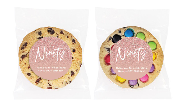 90th Birthday Personalised Cookie