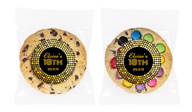 Disco Gold Personalised Cookie