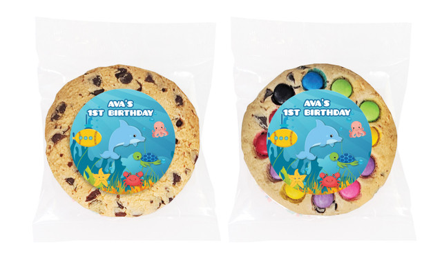 Under The Sea Birthday Personalised Cookie