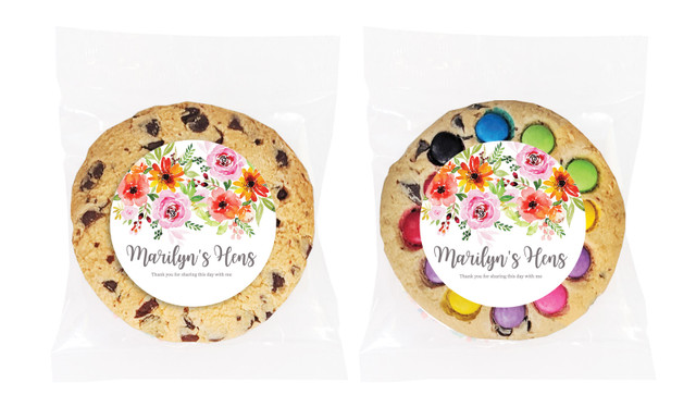 Beautiful Florals Hens Night Personalised Cookie