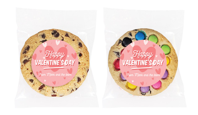 Fun Hearts Valentines Day Personalised Cookie