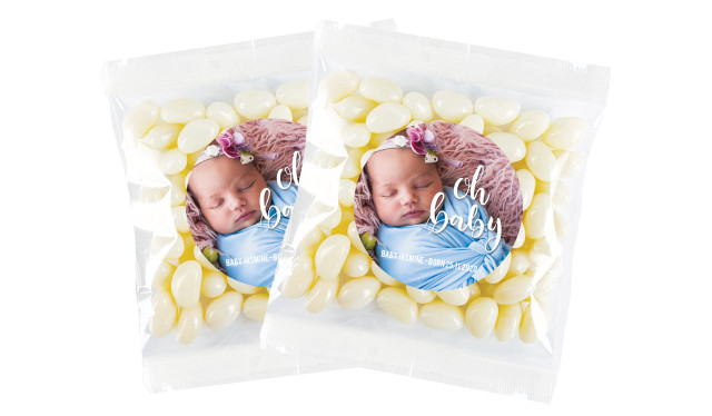 Oh Baby Birth Announcement Personalised Lolly Bag