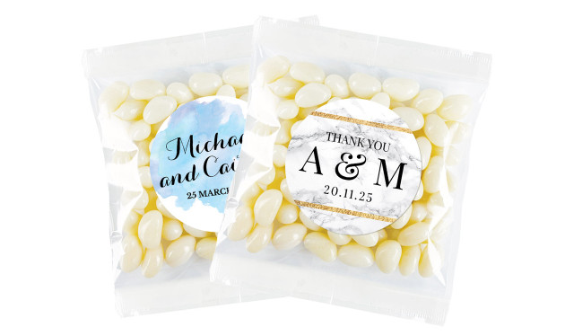 Personalised Lolly Favour Bag With Label 55g