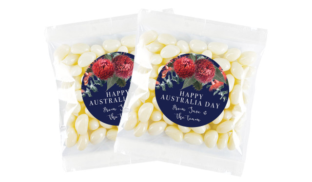 Native Flowers Australia Day Personalised Lolly Bag