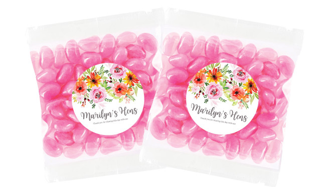 Beautiful Florals Personalised Hens Night Lolly Bag Favours