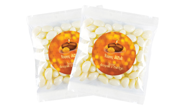 Bokeh Candle Diwali Personalised Lolly Bag