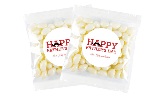 Moustache Fathers Day Personalised Lolly Bag
