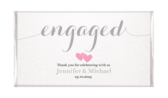 Flowing Text Engagement Chocolate Bar