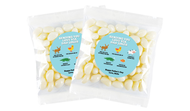 Dad Jokes Fathers Day Personalised Lolly Bag