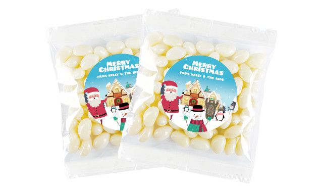 At The North Pole Christmas Personalised Lolly Bag