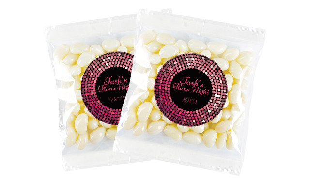 Pink Disco Hens Night Personalised Lolly Bag