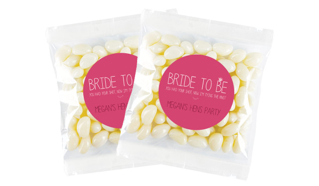 Bride To Be Hens Night Personalised Lolly Bag