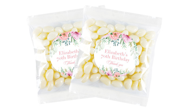 Beautiful Blooms Personalised Lolly Bag