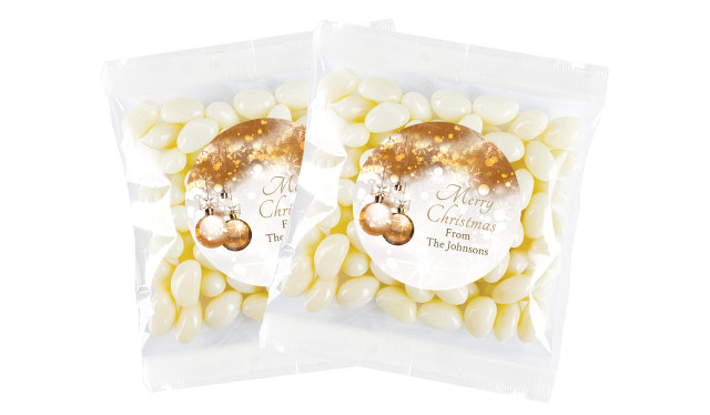 Bronzed Baubles Christmas Personalised Lolly Bag