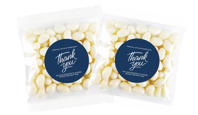 Navy Blue Personalised Lolly Bag
