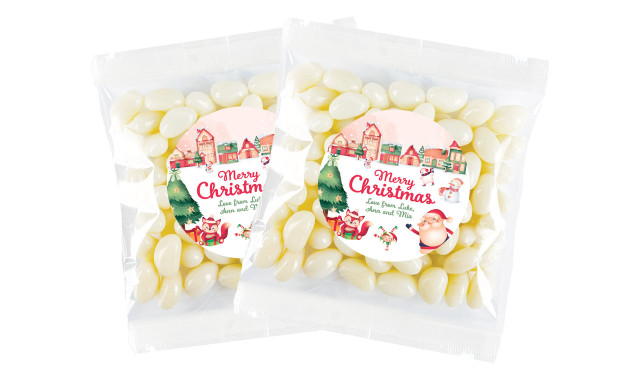 Christmas Village Christmas Personalised Lolly Bag