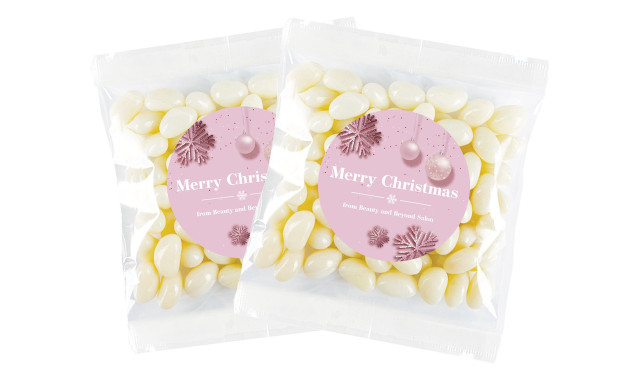 Pink Christmas Christmas Personalised Lolly Bag