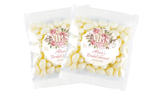 Mrs Floral Bridal Shower Personalised Lolly Bag