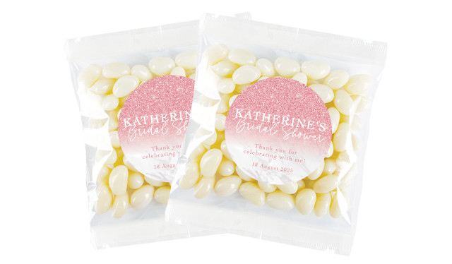 Rose Glitter Bridal Shower Personalised Lolly Bag